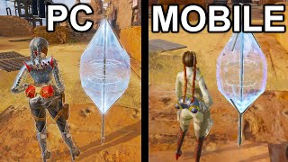 Loba MOBILE VS PC Abilities Comparison Apex Legends [upl. by Atiuqin]