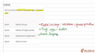 Which one is common to multicellular fungi filamentous algae and protonema of mosses [upl. by Toor346]