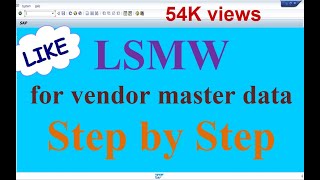 LSMW STEP BY STEP [upl. by Eldoree113]