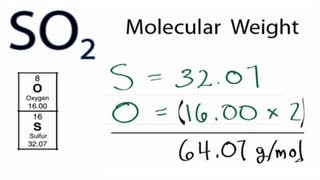 Molar Mass  Molecular Weight of SO2 Sulfur dioxide [upl. by Leeda]