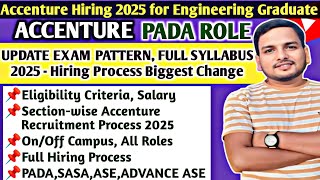 ACCENTURE HIRING PROCESS BIGGEST CHANGE  UPDATED SYLLABUS  REVISED SELECTION PROCESS PADA ROLE [upl. by Melosa233]