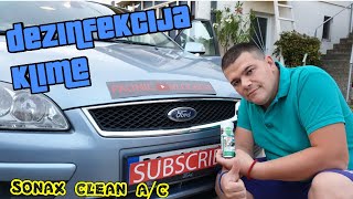 KAKO DEZINFIKOVATI KLIMU NA AUTU 🚗SONAX CLEANER AC🚗 [upl. by Alimaj955]