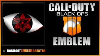 COD BO4 Emblem Tutorial  Sasuke Eternal Sharingan Mangekyo [upl. by Emmott606]