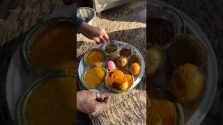 Sabse Mahangi Rajasthani Dal Bati Churma Thali ₹220 shorts trending food [upl. by Artemus]