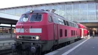 BR 218er bei der Abfahrt im Hbf München [upl. by Arob]