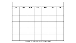 Printable Blank Calendar Templates  Wiki Calendar [upl. by Ytsenoh]