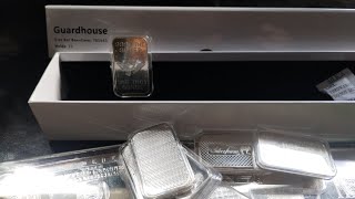 Filling a GuardHouse box with one ounce Silver Bars [upl. by Salisbury]