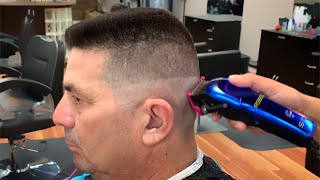 CORTE MILITAR PLANCHA FACIL USANDO SOLO UNA MAQUINA FLAT TOP  TRANSFORMACION barberia tutorial [upl. by Zach]