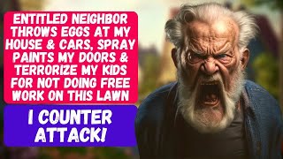 ENTITLED NEIGHBOR TERRORIZE MY KIDS BY EGGING MY HOUSE AND CARS FOR NOT DOING FREE WORK FOR HIM [upl. by Nosral]