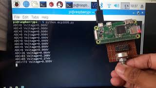 Raspberry Pi MCP3008 [upl. by Loris]