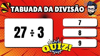 Quiz da tabuada de DIVISÃO  QUANTAS VC ACERTA [upl. by Zohar]