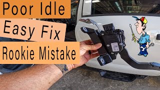 Nissan Titan Fluctuating Idle EASY FIX  And Idle Relearn Procedure [upl. by Damon]