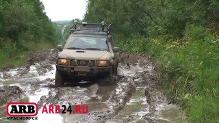 ARB 24 Nissan Patrol Y61 едет по лесовозной дороге [upl. by Atauqal]