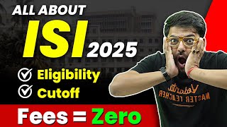 All About ISI 2025  Cutoff Eligibility Exam Pattern Placements  Harsh Sir [upl. by Santini892]