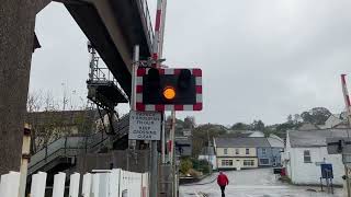 Slightly Skipping Alarm Ferryside Station Level Crossing Carmarthenshire 291024 [upl. by Zosima]