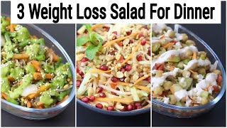 3 Healthy Weight Loss Salad Recipes For Dinner [upl. by Delinda]