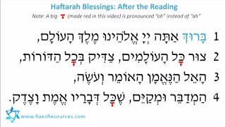 Haftarah Blessings After the Reading Reform  Sung Slow Speed  Prayer Karaoke [upl. by Scheld842]