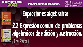 Expresión común de problemas algebraicos de adición y sustracción 1ra Parte [upl. by Gnof]