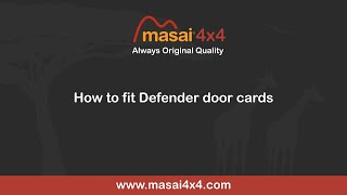 How to fit Defender door cards [upl. by Eniffit]