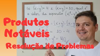 PRODUTOS NOTÁVEIS  Resolução de Problemas  8º ANO  AULA 21 [upl. by Irme]