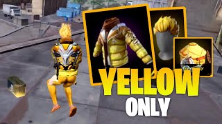 YELLOW ONLY CHALLENGE IN FREE FIRE  RJ ROCK [upl. by Notla912]