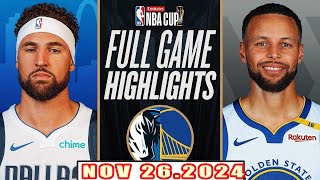 Golden State Warriors Vs Dallas Mavericks FULL GAME Highlights Nov 262024 NBA Season 202425 [upl. by Tiphani913]