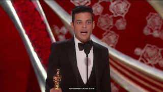 OSCAR 2019  RAMI MALEK VENCE MELHOR ATOR [upl. by Auqenet]