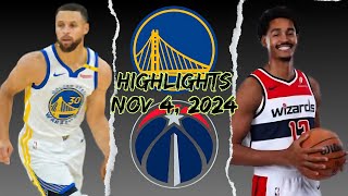 Golden State Warriors Cooked Washington Wizards Highlights  November 4 2024 [upl. by Yellah]