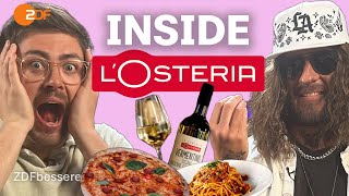 LOsteria Lifestyle Riesenpizza Luxusmöbel und Mitarbeiterhymne [upl. by Heber393]