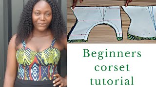 Diy how to sew a corset with bra cup beginners friendly [upl. by Annait]