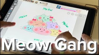 Meow Gang paint painting drawing art [upl. by Zawde]