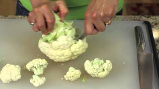 How To Cut Cauliflower Into Florets by Rockin Robin Cooks [upl. by Acassej26]