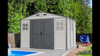 Duramax Installation Video Woodside Plus 105x8 Vinyl Resin Outdoor Storage Shed [upl. by Roldan]