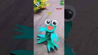 Easy kids frog paper craft🐸✨😨shorts trending viralvideo funny story art diy kids craft yt [upl. by Goulden]