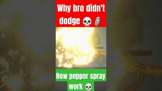 How pepper spray work 💀 melonplayground fypage fypシ゚viral fyp memes jokes [upl. by Sadnac]