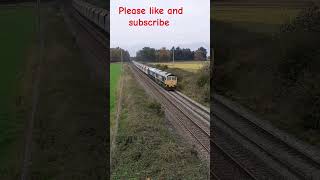 Double headed with class 66 amp 59 Haul 4000 tons past Woodborough to the summit at Savernake [upl. by Trinatte]