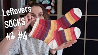 Leftovers Socks  KnitPicks Felici yarn Sunset  hand knit socks [upl. by Enyad360]