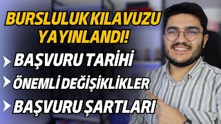 Bursluluk Başvuru Tarihi ve Şartları Belli Oldu Bursluluk Kılavuzu Yayınlandı [upl. by Harima]