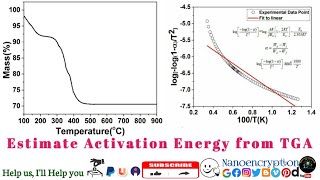 To Calculate the Activation Energy from Thermogravimetric analysis data using Origin Software [upl. by Carper]