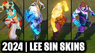 ALL LEE SIN SKINS SPOTLIGHT 2024  League of Legends [upl. by Arekat]