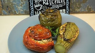 How to make gemista  greek stuffed vegetables  Γεμιστά  Greek Cooking by Katerina [upl. by Chapel108]