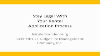 MetroTex Association of REALTORS Stay Legal with Your Rental Application Process [upl. by Atiuqram]