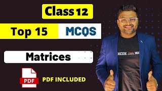 Chapter 3 Matrices MCQs Class 12 I Class 12 Maths Matrices Important MCQs I Ashish Sir [upl. by Erait]