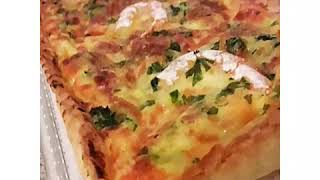 Quiche pâte brisée thermomix الذ كيش بفواكه البحر 🍤🦑🍄و الفطر [upl. by Ilujna381]