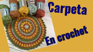 Carpeta en crochet mandala ganchillo crochettutorial [upl. by Nylorak]