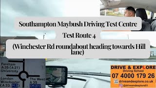 Southampton Maybush Driving Test centre Test Route 4 Winchester roundabout towards hill lane [upl. by Atirb509]