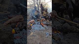 Hadza Evening Baboon BBQ is Always The Bestshortsfeed hadzabetribe [upl. by Yelrak398]