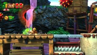 Donkey Kong Country Tropical Freeze  100 Walkthrough  54 Panicky Paddles Puzzle and KONG [upl. by Charters868]