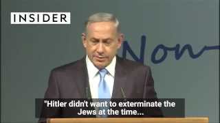 Netanyahu says Hitler didnt want to kill the Jews but a Muslim convinced him to do it [upl. by Yleme]