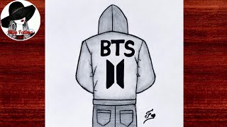 BTS boy drawing  BTS Army drawing  How to draw BTS boy [upl. by Euqinomod132]